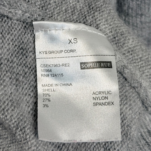 Sophie Rue Arwyn Off the Shoulder Gray Sweater - Women’s XS - Picture 4 of 4